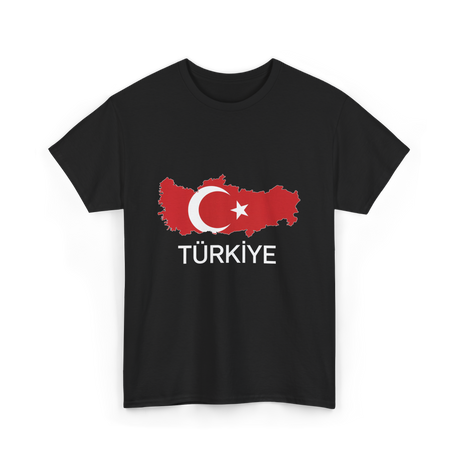 Türkiye Turkey Map National Pride T-Shirt - Black