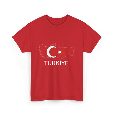 Türkiye Turkey Map National Pride T-Shirt - Red