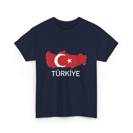 Türkiye Turkey Map National Pride T-Shirt - Navy