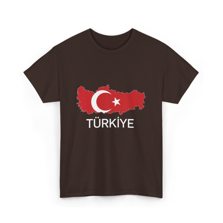 Türkiye Turkey Map National Pride T-Shirt - Dark Chocolate