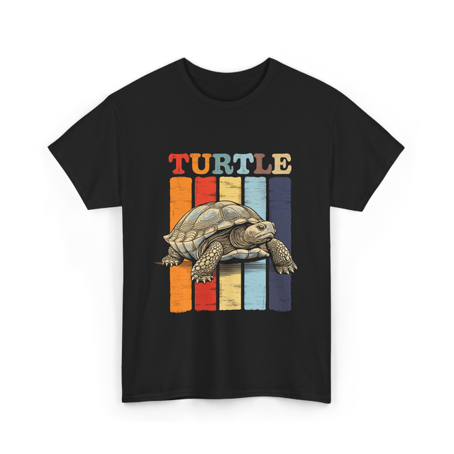 Turtle Retro Turtle T-Shirt - Black