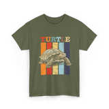 Turtle Retro Turtle T-Shirt - Military Green