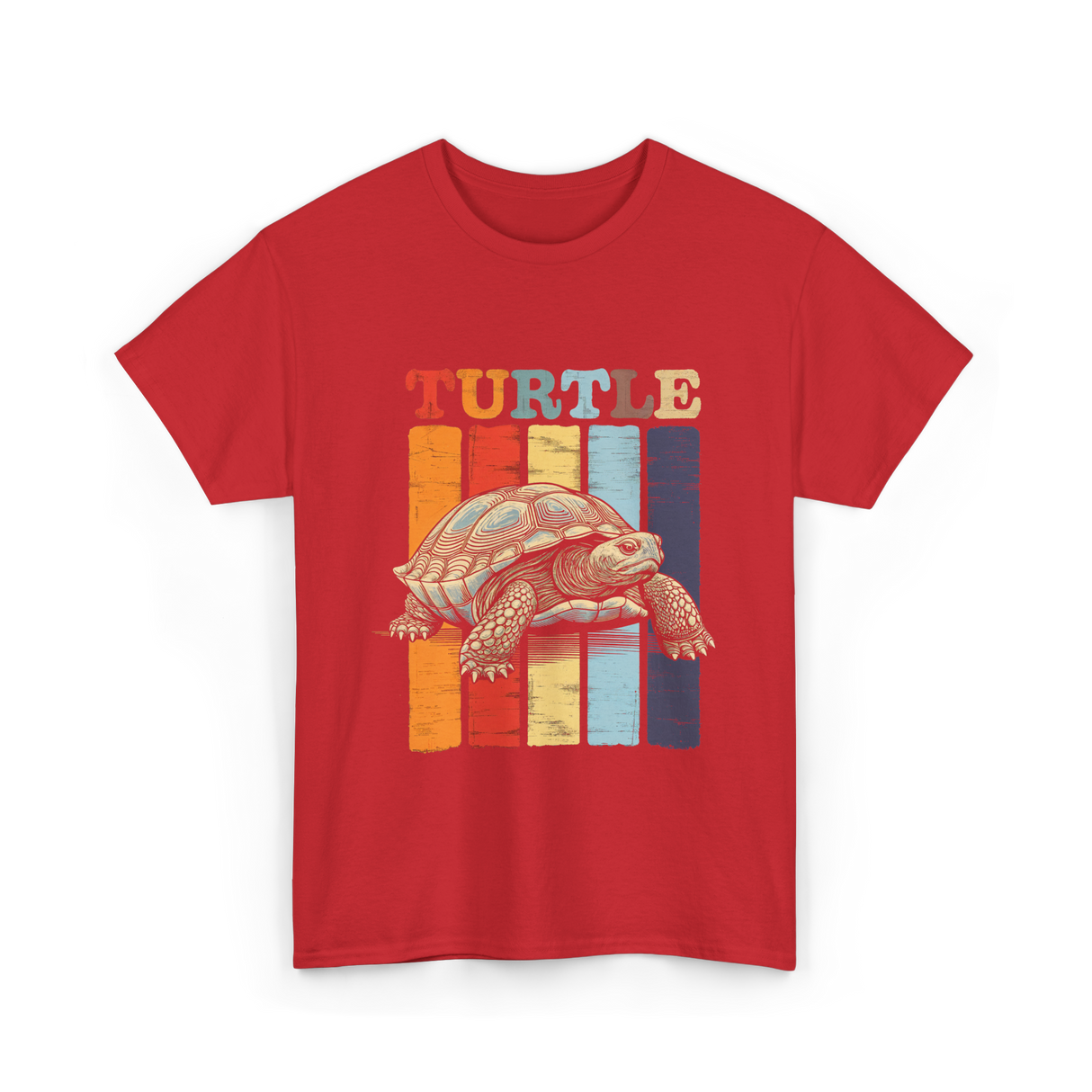 Turtle Retro Turtle T-Shirt - Red