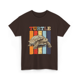 Turtle Retro Turtle T-Shirt - Dark Chocolate