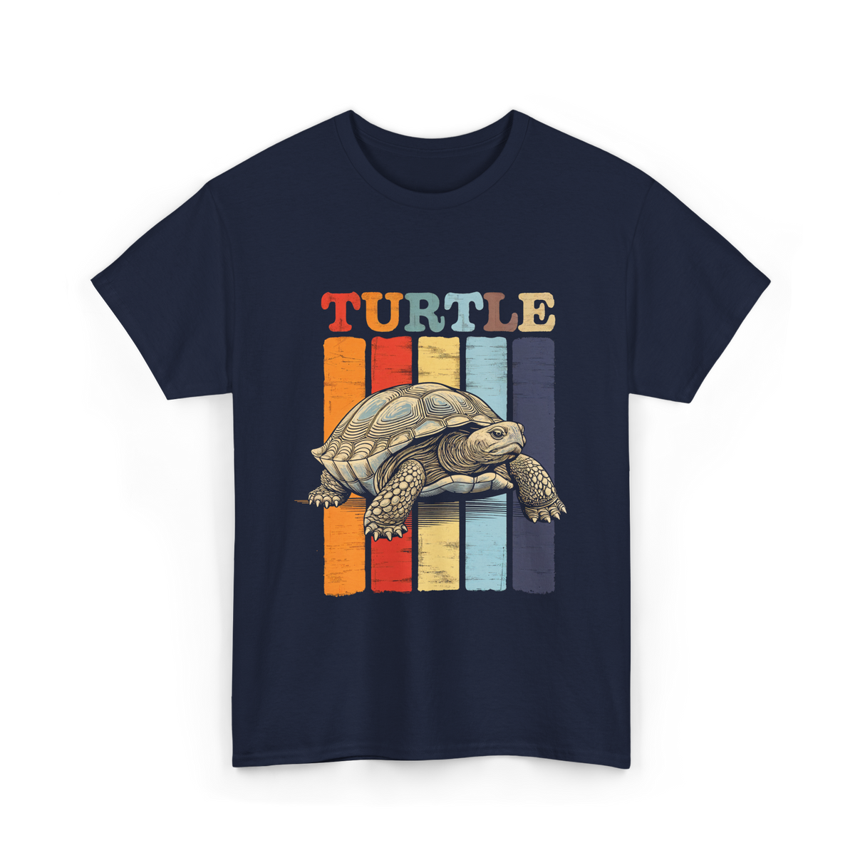 Turtle Retro Turtle T-Shirt - Navy