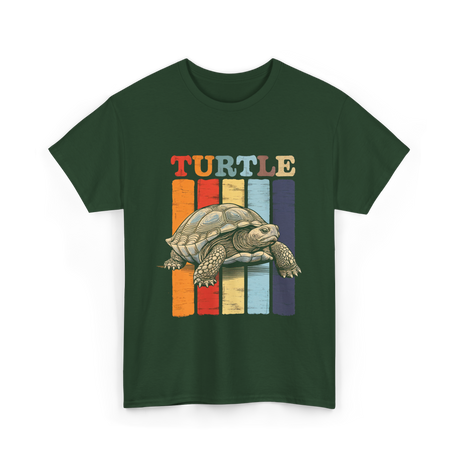 Turtle Retro Turtle T-Shirt - Forest Green