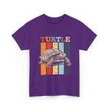 Turtle Retro Turtle T-Shirt - Purple