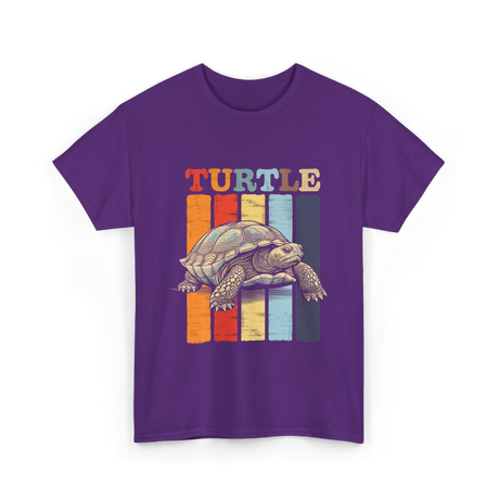 Turtle Retro Turtle T-Shirt - Purple