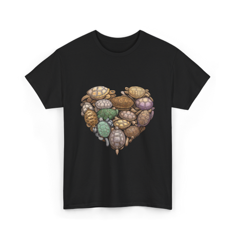 Turtles Heart Ocean Animals T-Shirt - Black