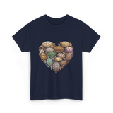 Turtles Heart Ocean Animals T-Shirt - Navy