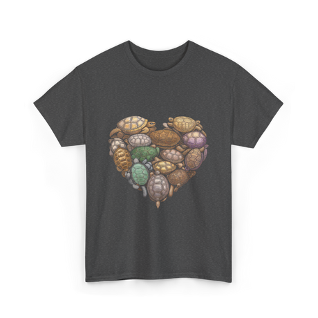 Turtles Heart Ocean Animals T-Shirt - Dark Heather