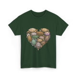 Turtles Heart Ocean Animals T-Shirt - Forest Green