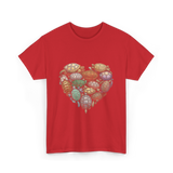 Turtles Heart Ocean Animals T-Shirt - Red