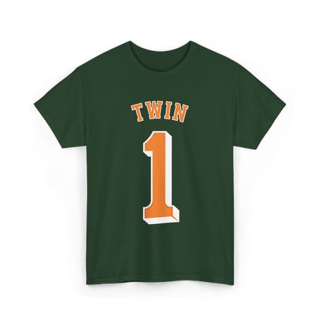 Twin 1 Twin Shirt Matching T-Shirt - Forest Green