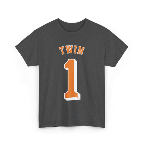 Twin 1 Twin Shirt Matching T-Shirt - Dark Heather