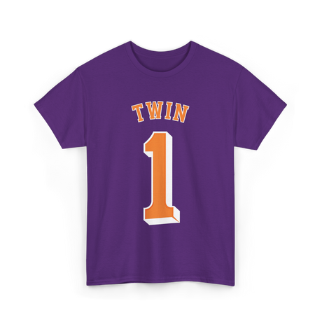 Twin 1 Twin Shirt Matching T-Shirt - Purple