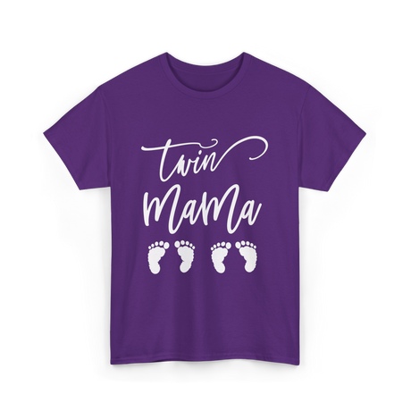 Twin Mama Expecting Twins T-Shirt - Purple