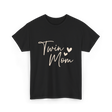 Twin Mom Hearts Mom T-Shirt - Black