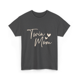 Twin Mom Hearts Mom T-Shirt - Dark Heather