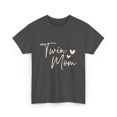 Twin Mom Hearts Mom T-Shirt - Dark Heather