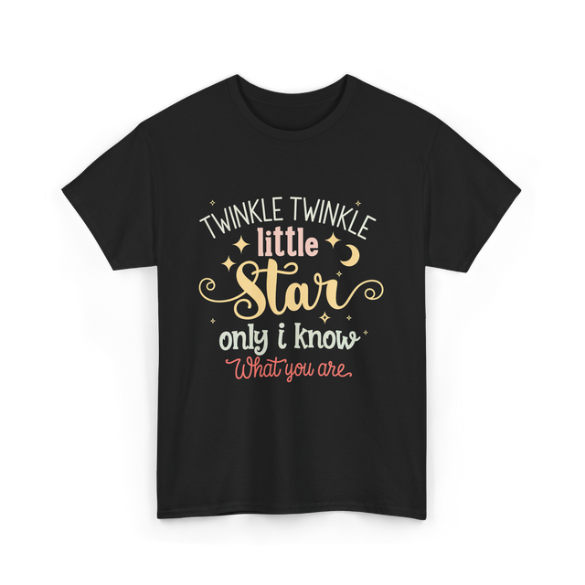 Twinkle Twinkle Little Star Gender Reveal T-Shirt - Black