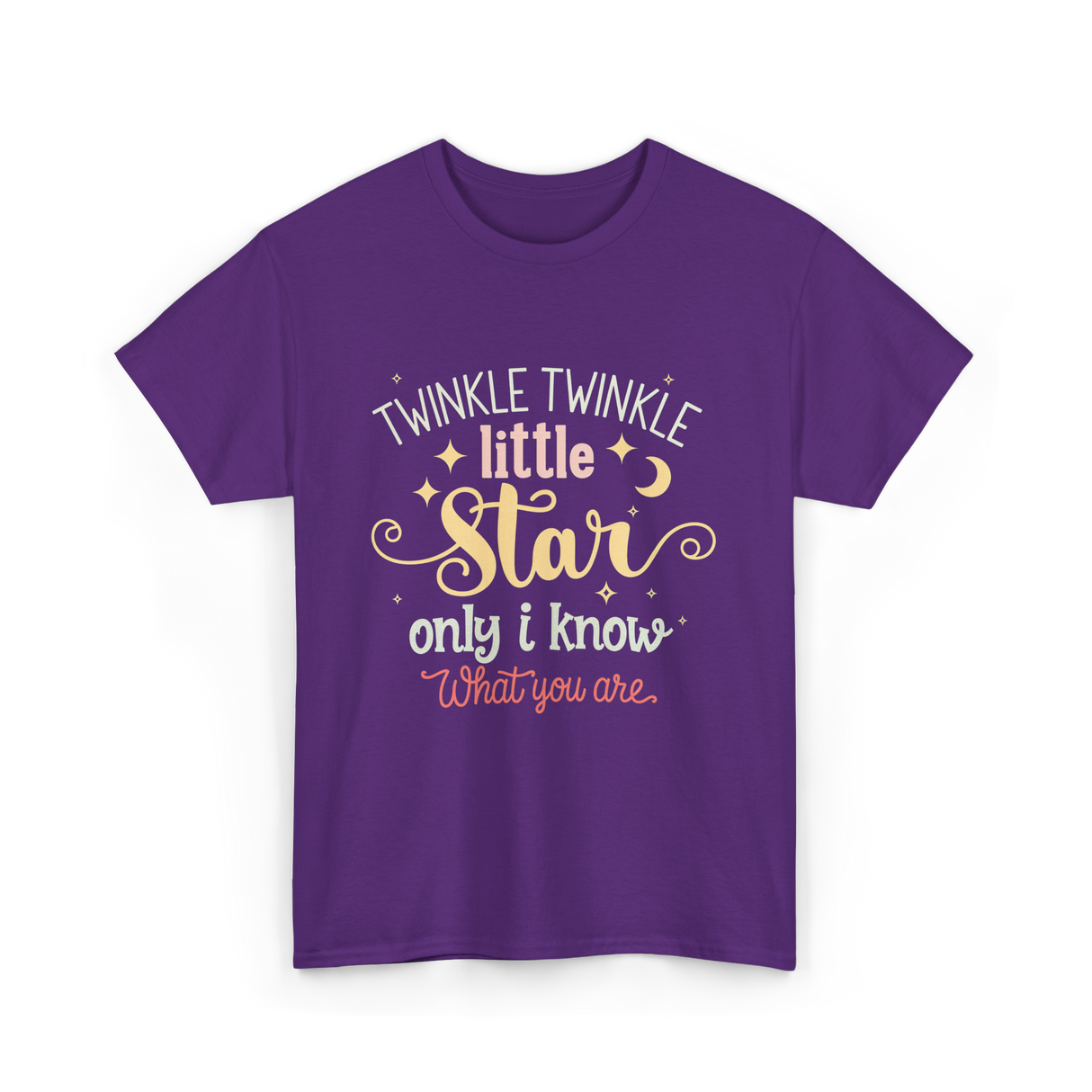 Twinkle Twinkle Little Star Gender Reveal T-Shirt - Purple