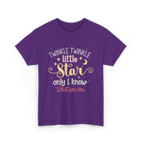 Twinkle Twinkle Little Star Gender Reveal T-Shirt - Purple