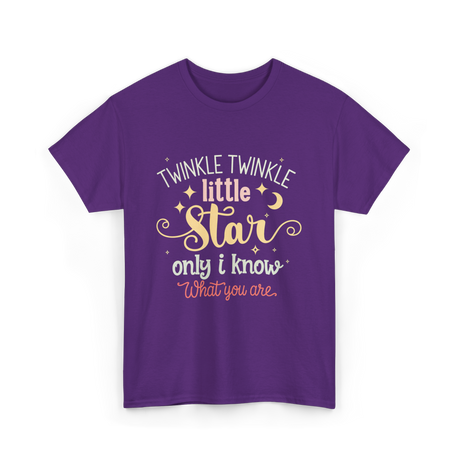 Twinkle Twinkle Little Star Gender Reveal T-Shirt - Purple