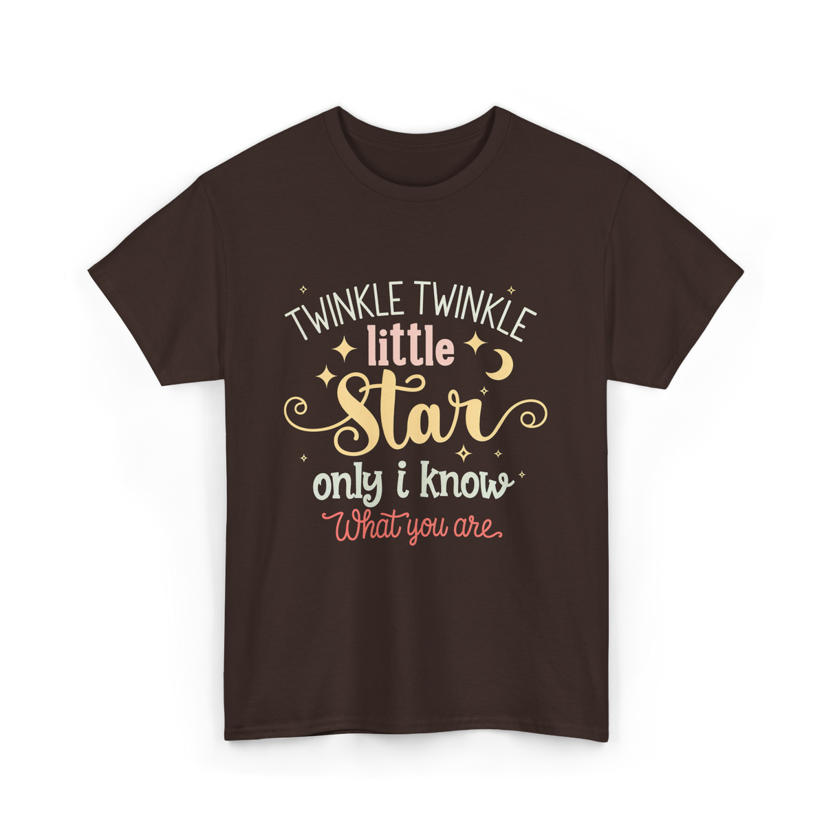 Twinkle Twinkle Little Star Gender Reveal T-Shirt - Dark Chocolate