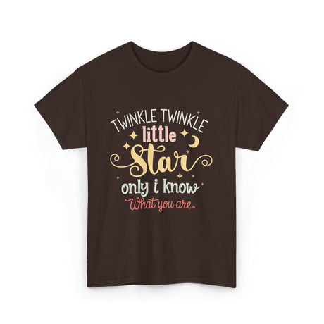 Twinkle Twinkle Little Star Gender Reveal T-Shirt - Dark Chocolate