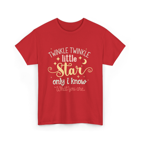 Twinkle Twinkle Little Star Gender Reveal T-Shirt - Red