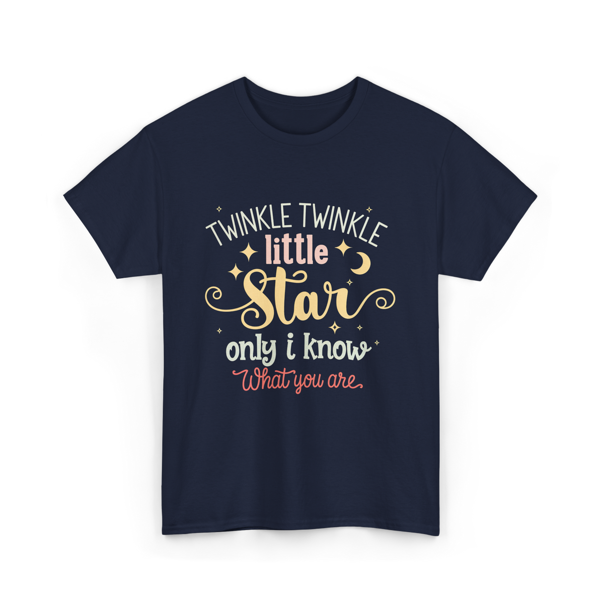 Twinkle Twinkle Little Star Gender Reveal T-Shirt - Navy