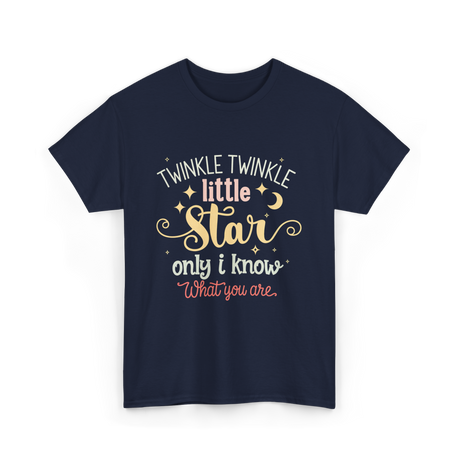 Twinkle Twinkle Little Star Gender Reveal T-Shirt - Navy