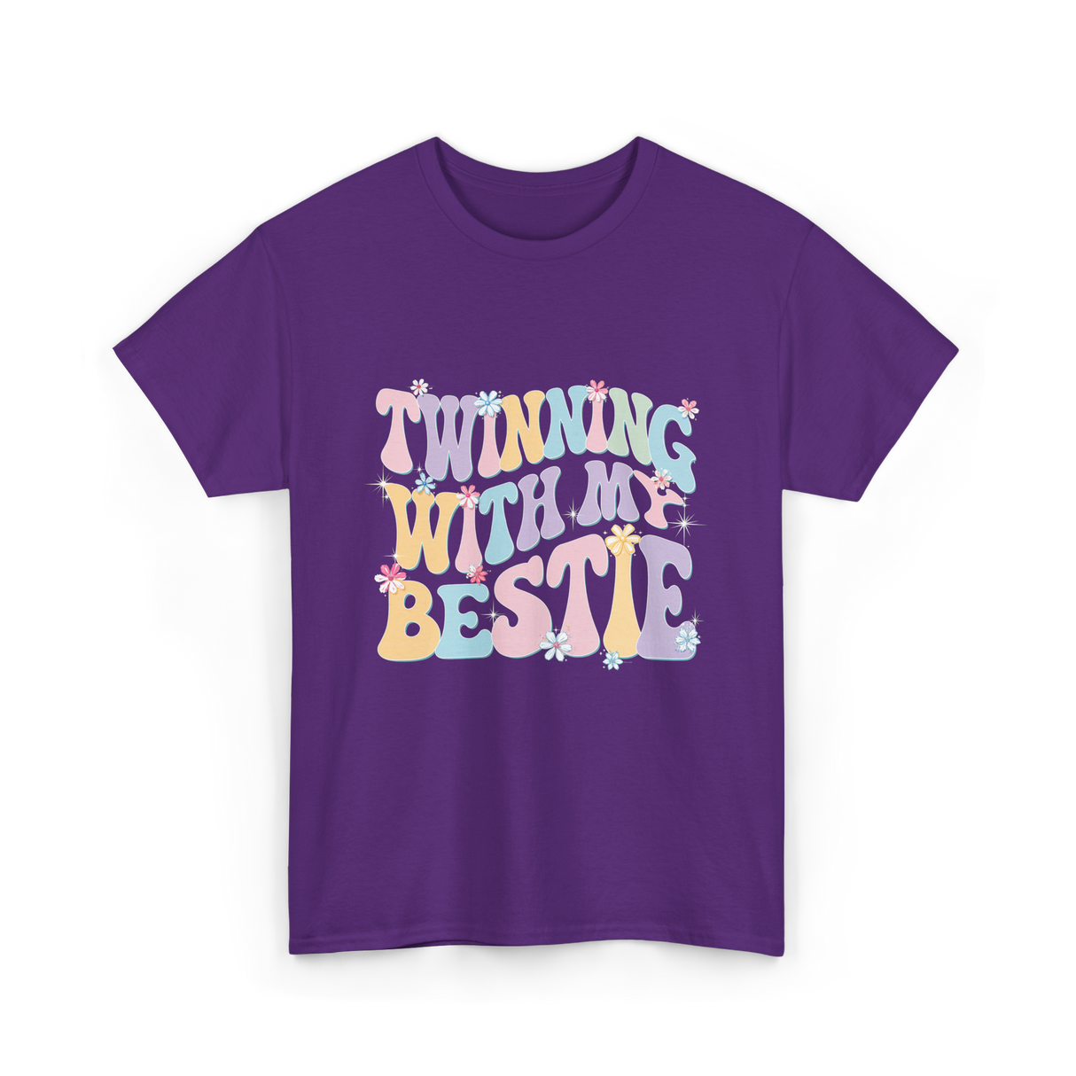 Twinning With My Bestie Friendship T-Shirt - Purple