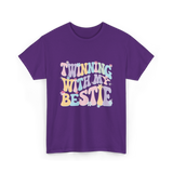 Twinning With My Bestie Friendship T-Shirt - Purple