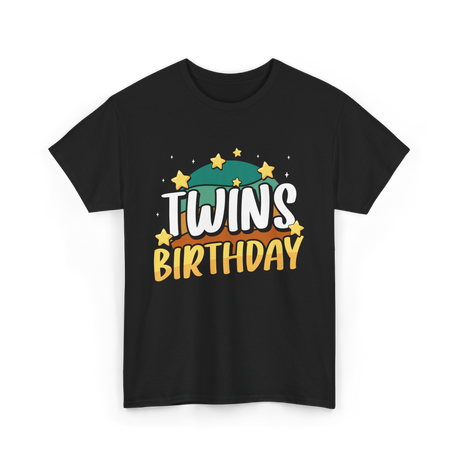 Twins Birthday Celebration Twins T-Shirt - Black