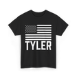 Tyler Name Personalized Birthday T-Shirt - Black