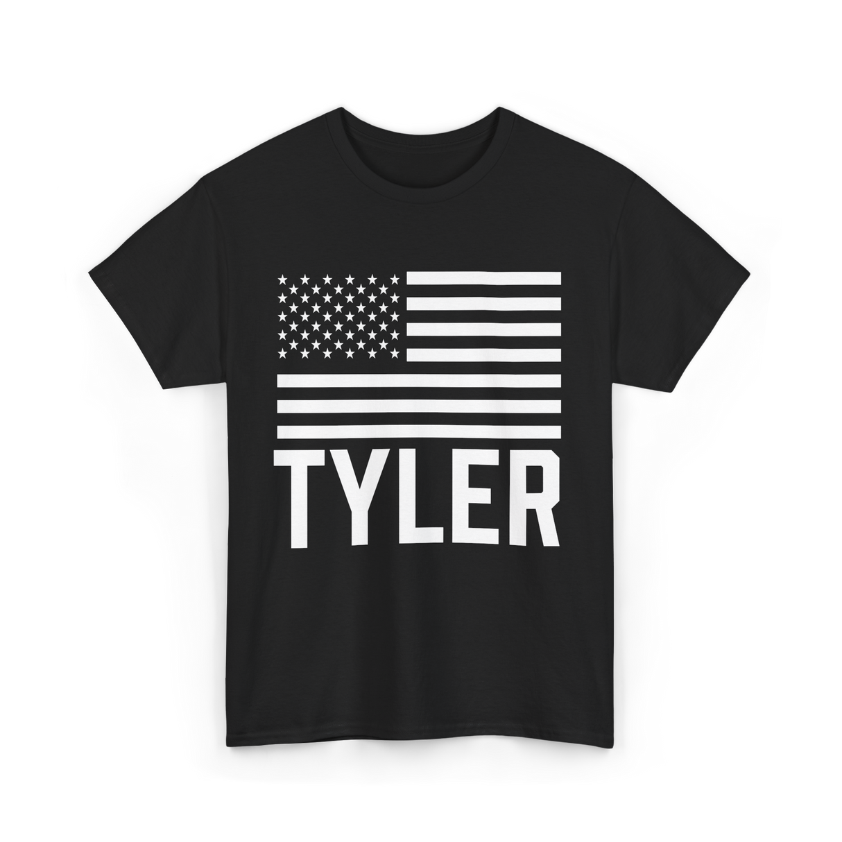 Tyler Name Personalized Birthday T-Shirt - Black