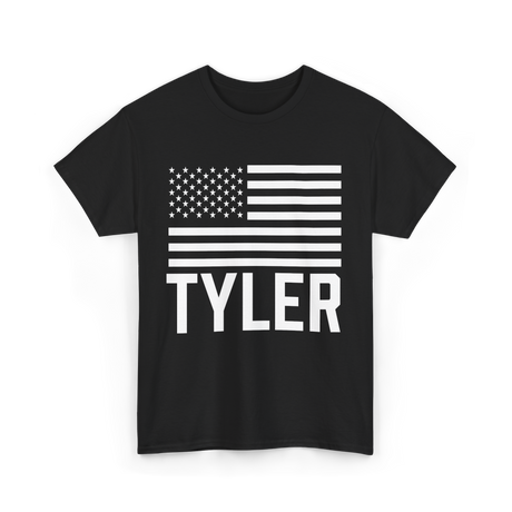 Tyler Name Personalized Birthday T-Shirt - Black