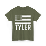 Tyler Name Personalized Birthday T-Shirt - Military Green