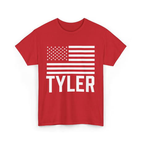 Tyler Name Personalized Birthday T-Shirt - Red