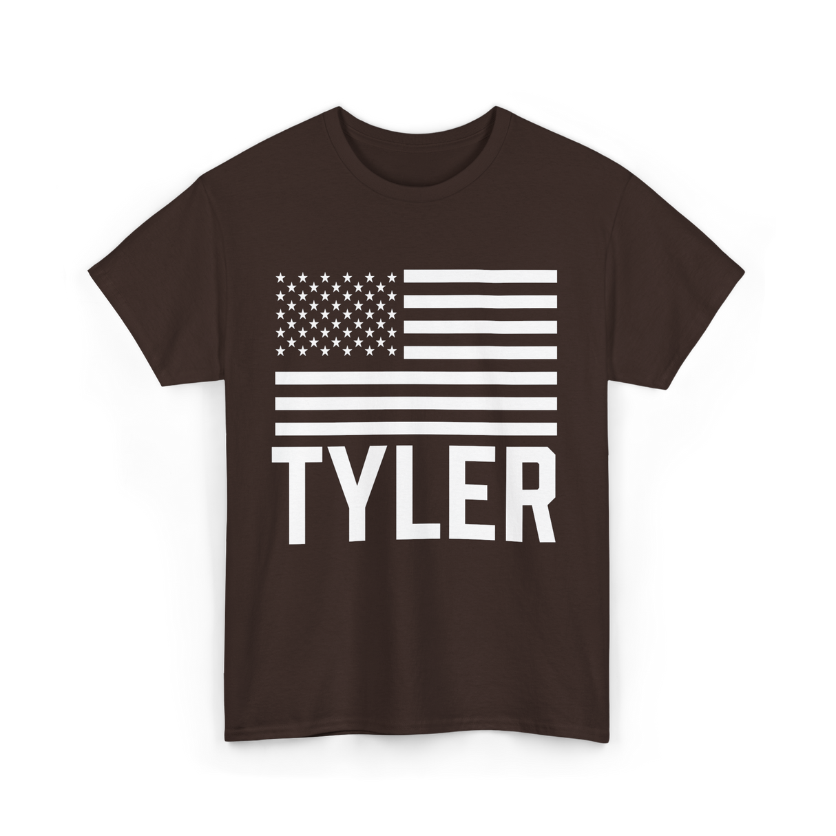 Tyler Name Personalized Birthday T-Shirt - Dark Chocolate