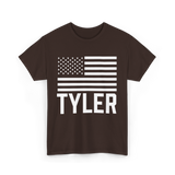 Tyler Name Personalized Birthday T-Shirt - Dark Chocolate