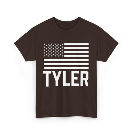 Tyler Name Personalized Birthday T-Shirt - Dark Chocolate