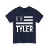 Tyler Name Personalized Birthday T-Shirt - Navy