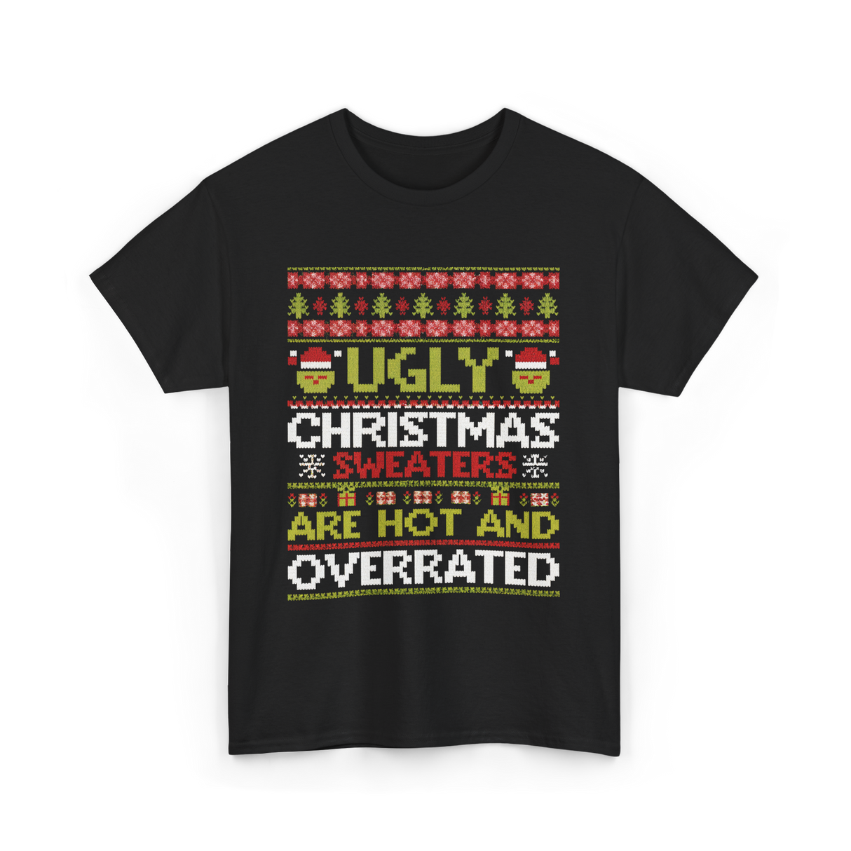 Ugly Christmas Sweaters Sweater T-Shirt - Black