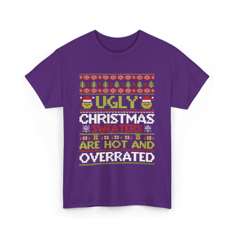 Ugly Christmas Sweaters Sweater T-Shirt - Purple