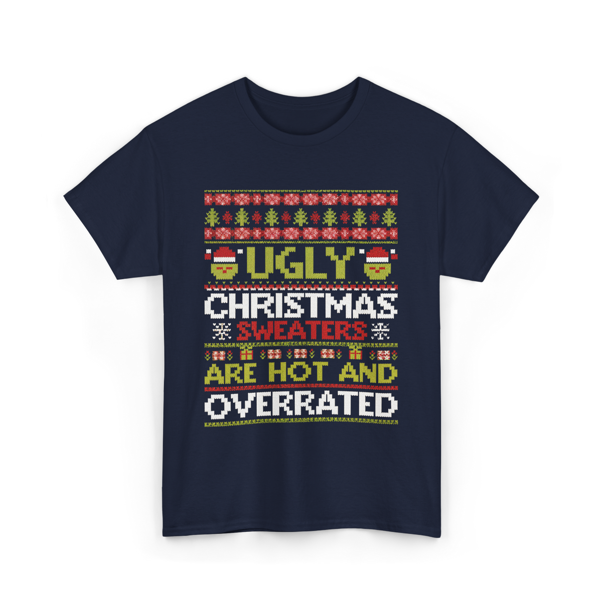 Ugly Christmas Sweaters Sweater T-Shirt - Navy