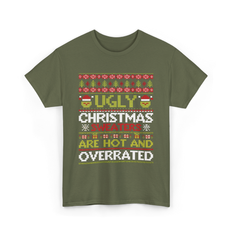 Ugly Christmas Sweaters Sweater T-Shirt - Military Green