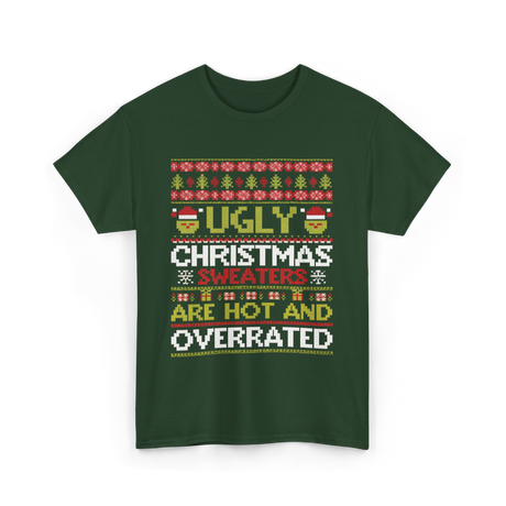 Ugly Christmas Sweaters Sweater T-Shirt - Forest Green